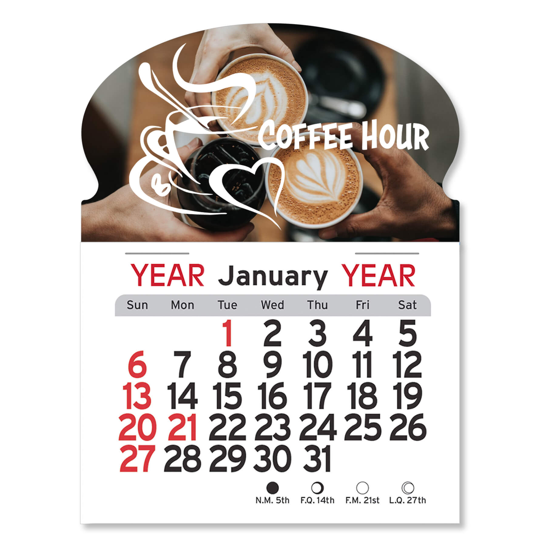 1078            - Adhesive Peel-N-Stick® Calendar - Oval                                